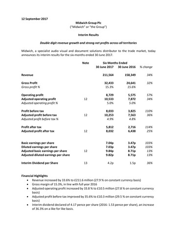 Thumbnail Midwich Group Half-year Report 2017-h1