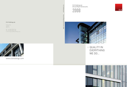 Thumbnail CLS Holdings plc Annual Report 2008