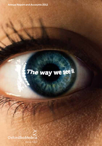 Thumbnail Oxford Biomedica Annual Report 2012