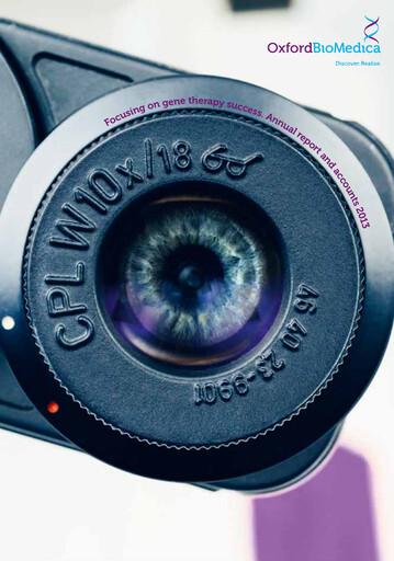 Thumbnail Oxford Biomedica Annual Report 2013