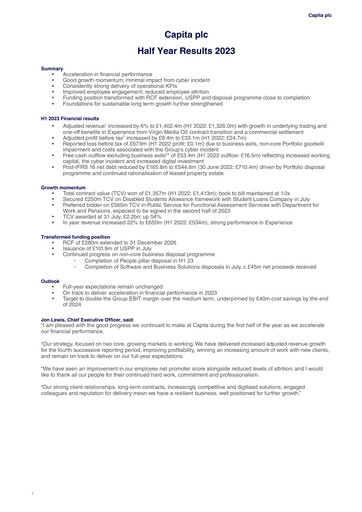 Thumbnail Capita plc Half-year Report 2023-h1