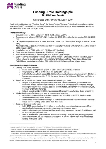 Thumbnail Funding Circle Half-year Report 2019-h1