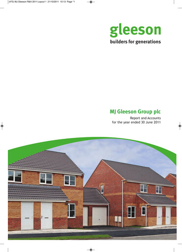 Thumbnail MJ Gleeson plc Annual Report 2011