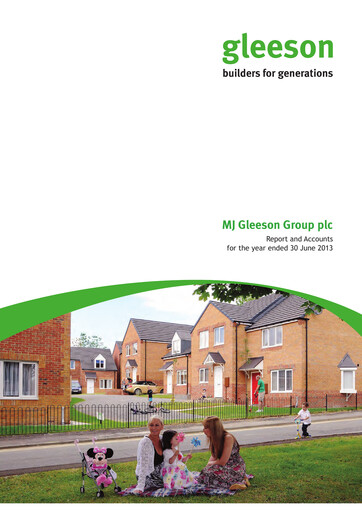 Thumbnail MJ Gleeson plc Annual Report 2013