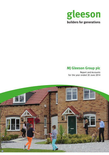 Thumbnail MJ Gleeson plc Annual Report 2014