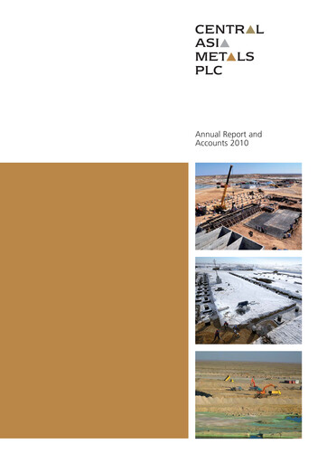 Thumbnail Central Asia Metals Annual Report 2010