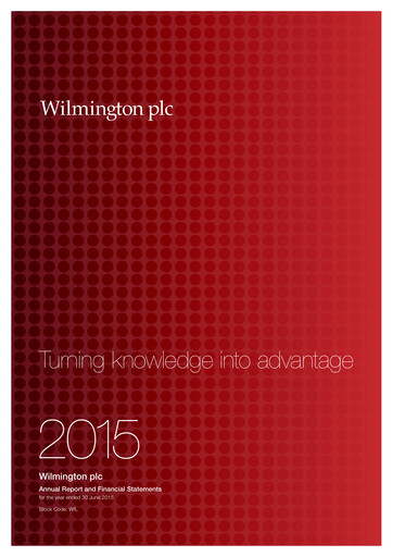 Thumbnail Wilmington plc Annual Report 2015