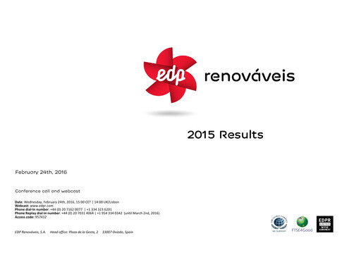 Thumbnail EDP Renováveis Financial Report 2015
