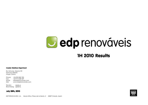 Thumbnail EDP Renováveis Half-year Report 2010-h1