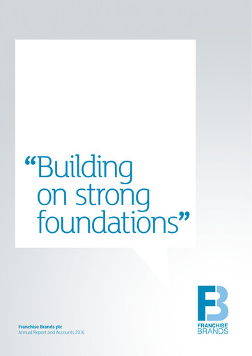 Thumbnail Franchise Brands plc Annual Report 2016