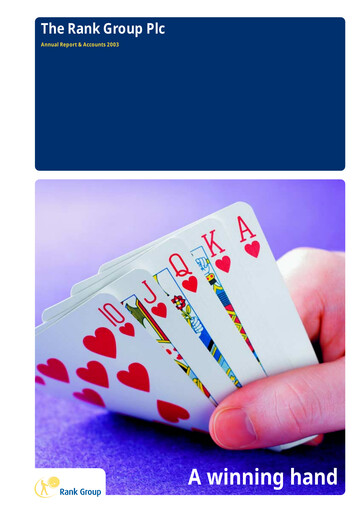 Thumbnail The Rank Group Annual Report 2003
