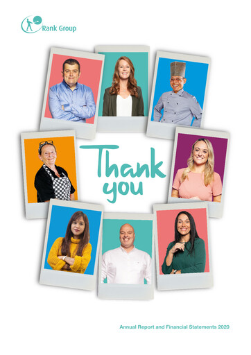 Thumbnail The Rank Group Annual Report 2020