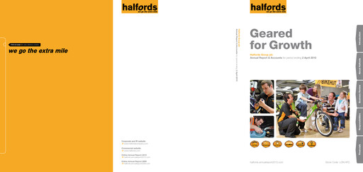 Thumbnail Halfords Group Annual Report 2010