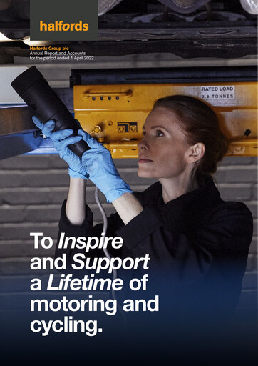 Thumbnail Halfords Group Annual Report 2022