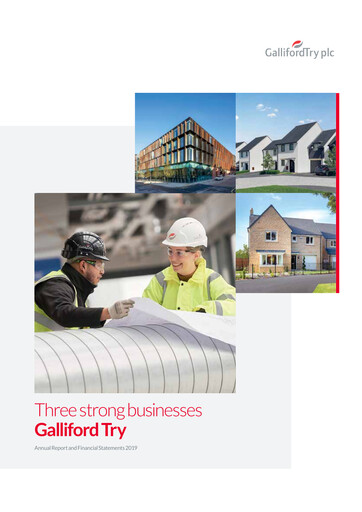 Thumbnail Galliford Try Annual Report 2019