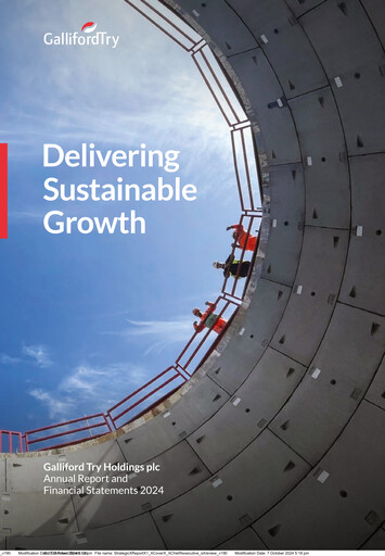 Thumbnail Galliford Try Annual Report 2024