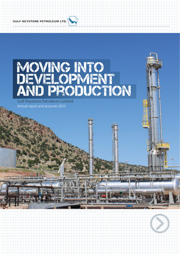 Miniature Gulf Keystone Petroleum Rapport annuel 2012