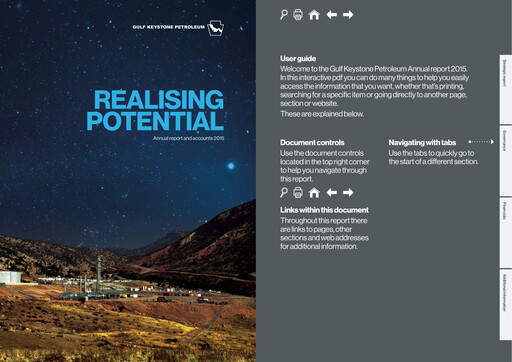 Miniature Gulf Keystone Petroleum Rapport annuel 2015