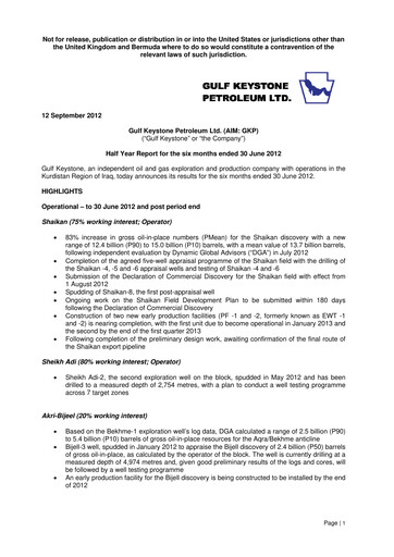 Thumbnail Gulf Keystone Petroleum Half-year Report 2012-h1