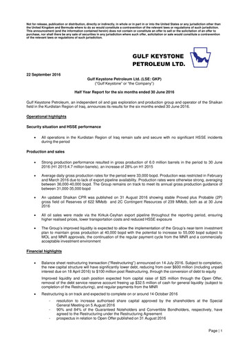 Thumbnail Gulf Keystone Petroleum Half-year Report 2016-h1
