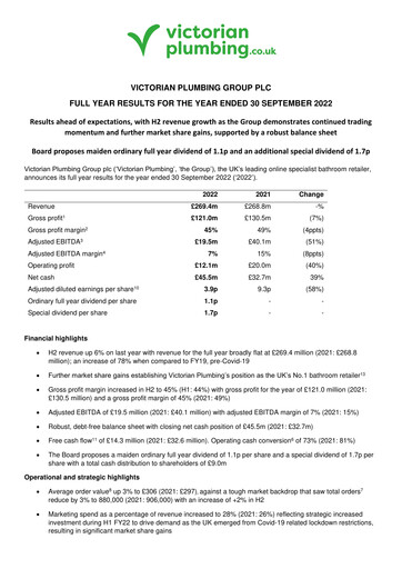Thumbnail Victorian Plumbing Group Financial Report 2022