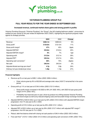 Thumbnail Victorian Plumbing Group Financial Report 2023
