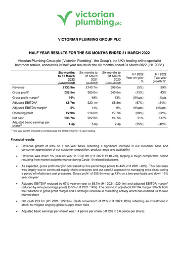 Thumbnail Victorian Plumbing Group Half-year Report 2022-h1
