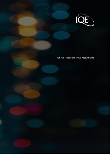 Thumbnail IQE plc Annual Report 2016