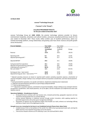 Vorschaubild accesso Technology Group Finanzbericht 2017