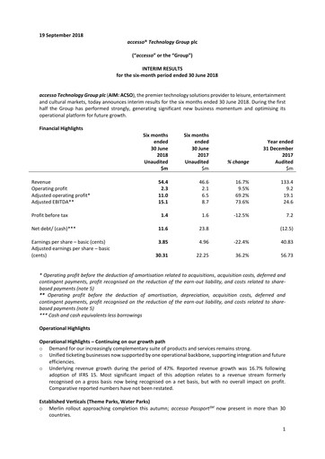 Vorschaubild accesso Technology Group Halbjahresbericht 2018-h1