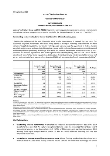 Vorschaubild accesso Technology Group Halbjahresbericht 2021-h1