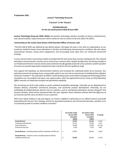 Vorschaubild accesso Technology Group Halbjahresbericht 2025-h1