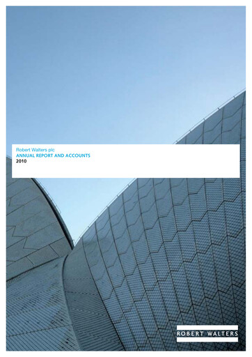 Thumbnail Robert Walters Annual Report 2010