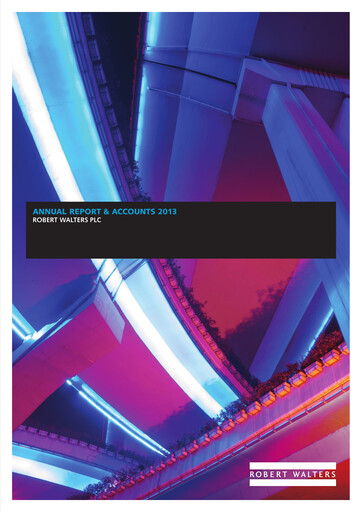 Thumbnail Robert Walters Annual Report 2013