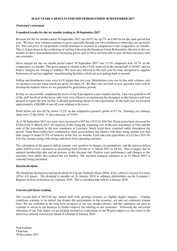 Thumbnail James Latham plc Half-year Report 2017-h1