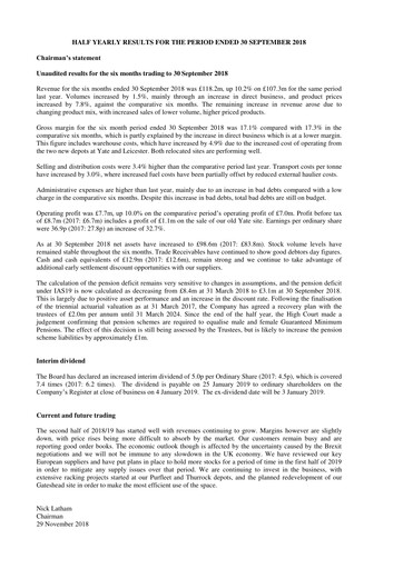 Thumbnail James Latham plc Half-year Report 2018-h1