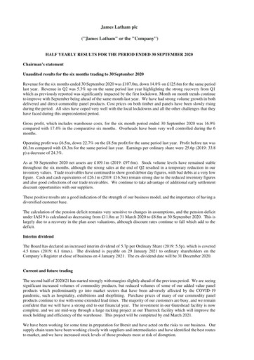 Thumbnail James Latham plc Half-year Report 2020-h1