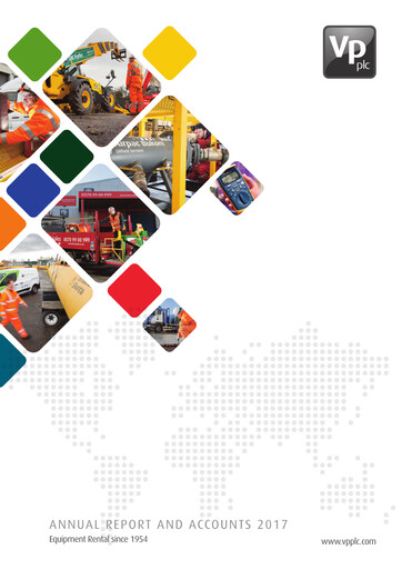 Miniature Vp plc Rapport annuel 2017
