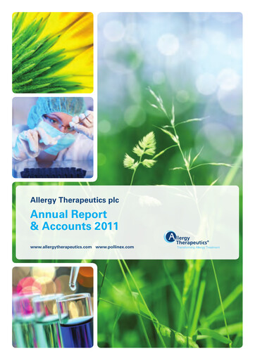Thumbnail Allergy Therapeutics Annual Report 2011