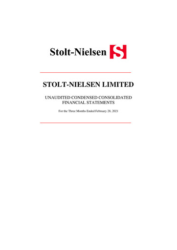 Thumbnail Stolt-Nielsen Limited Quarterly Report 2021-q1