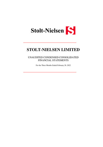 Thumbnail Stolt-Nielsen Limited Quarterly Report 2022-q1