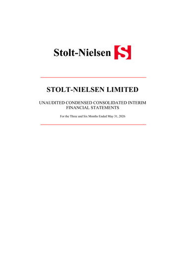 Miniature Stolt-Nielsen Limited Rapport trimestriel 2026-q2