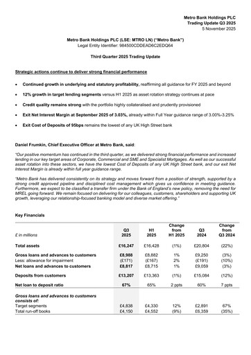 Thumbnail Metro Bank Holdings Quarterly Report 2025-q3