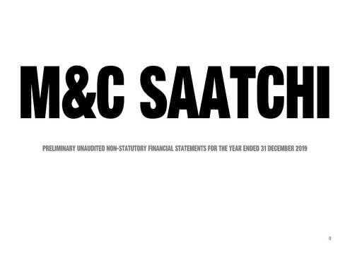 Thumbnail M&C Saatchi Financial Statement 2019