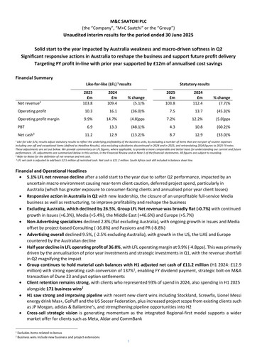 Thumbnail M&C Saatchi Half-year Report 2025-h1