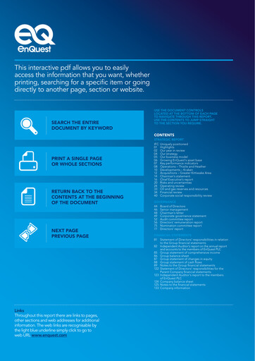 Thumbnail EnQuest Annual Report 2013