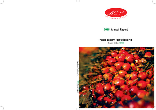 Thumbnail Anglo-Eastern Plantations Annual Report 2018