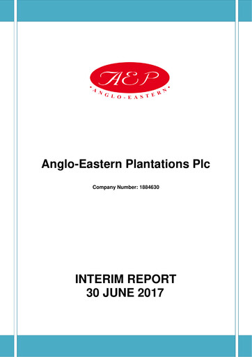 Thumbnail Anglo-Eastern Plantations Half-year Report 2017-h1