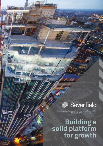 Thumbnail Severfield Annual Report 2015