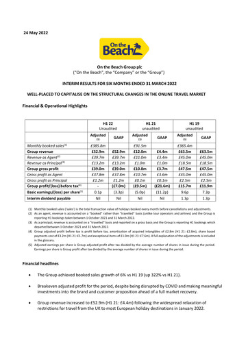 Thumbnail On the Beach Group Half-year Report 2022-h1